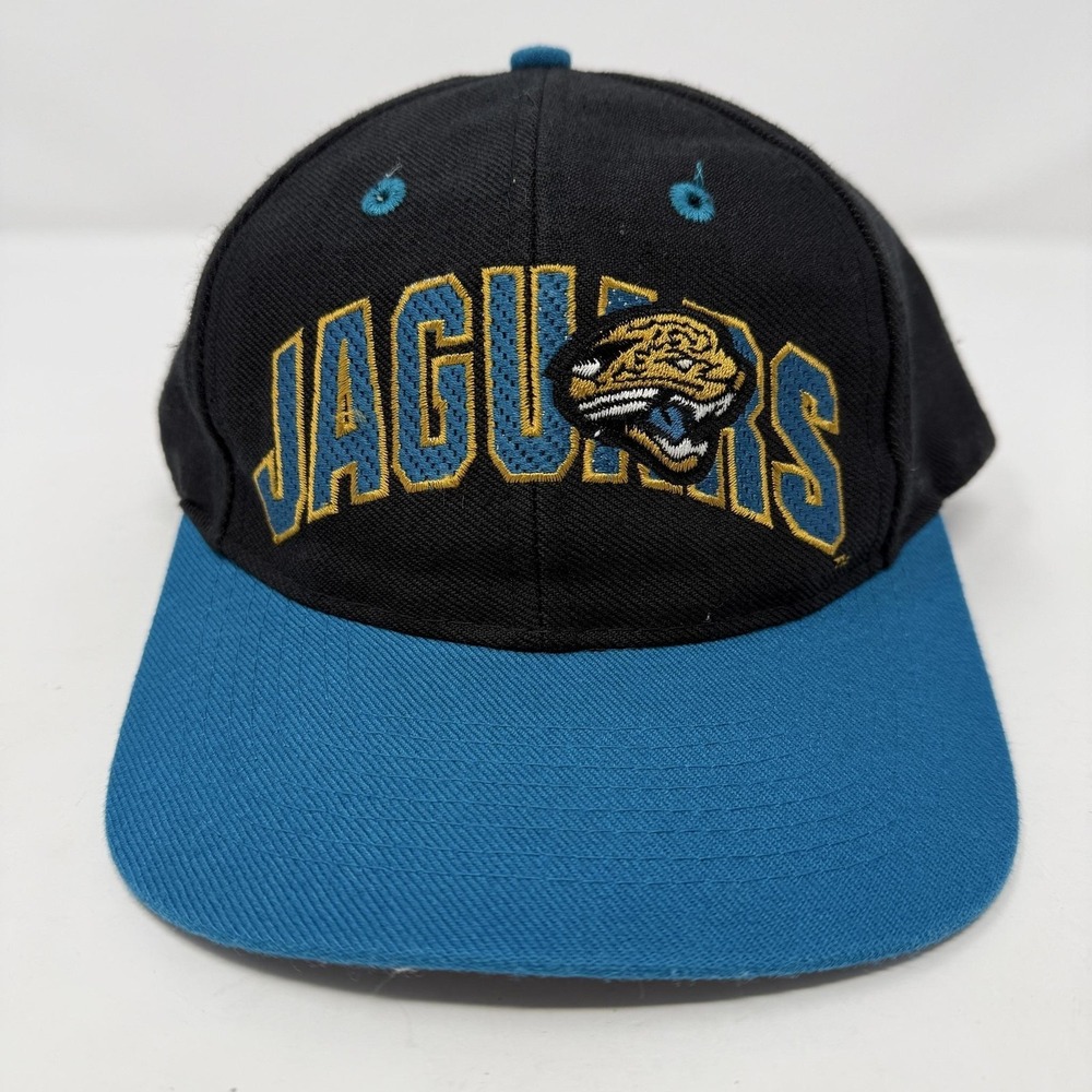 Vintage Jacksonville Jaguars Hat Cap Snap Back OSFA Black Football Team NFL 90s